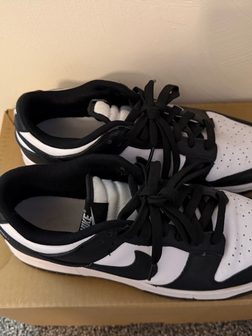 Nike Black and White Low-Top Dunk Sneakers - Picture 3 of 12